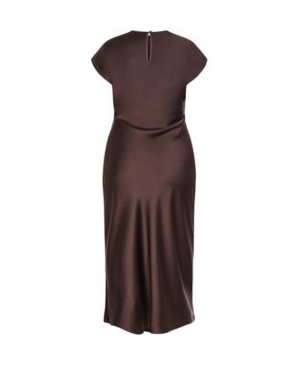 Plus Size Beatrix Knot Satin Dress