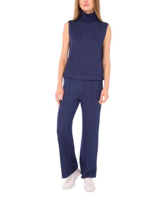 Vince Camuto - Women's Brushed Knit Turtleneck Sleeveless Sweater