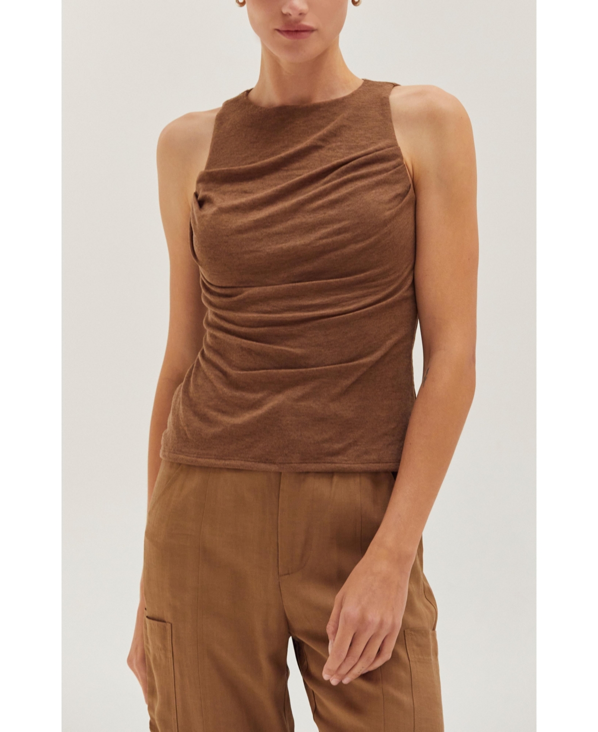 Crescent Women's Women's Liv Shirred Knit Tank Top