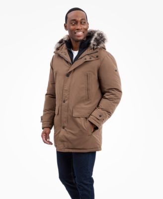 Men's Hooded Bib Snorkel Parka Coat