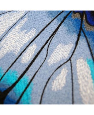 Bold Blue Butterfly Indoor/Outdoor Accent Throw Pillow Decor