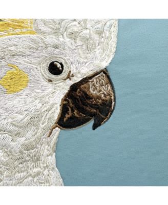 Cockatoo with leaves Indoor/Outdoor Accent Throw Pillow Decor 20  x 20″
