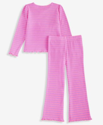 Girls Toddler 2T-4T Striped Rib Top and Pants, 2-Piece Set, Macy's Exclusive