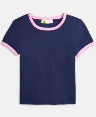 Epic Threads Little Big Girls Rib Baby Tee Exclusively at Macys - Medieval Blue 5$