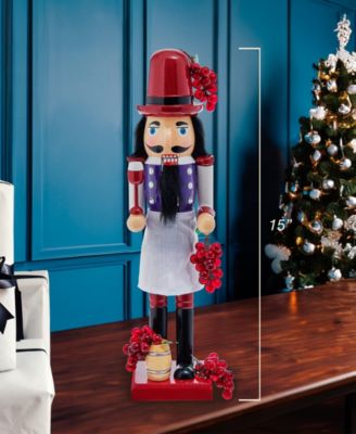 Wooden 15" Wine Nutcracker