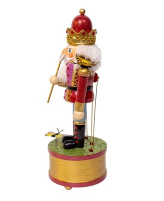 12" Wind-Up Musical Butterfly Catcher Nutcracker