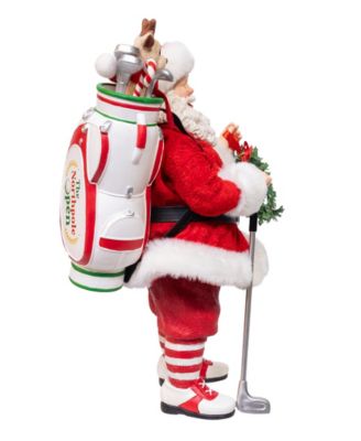 Charming 10.5" Fabrich&eacute; Golf Santa