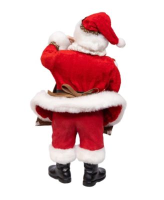 Fabrich&eacute; 10.5" Santa with Oversized "I Love Coffee" Cup and Creamer