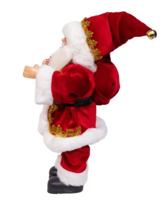 12" Standing Christmas Santa with Sack