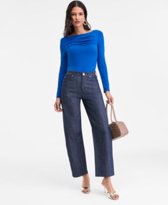 Women's High-Rise Barrel-Leg Jeans