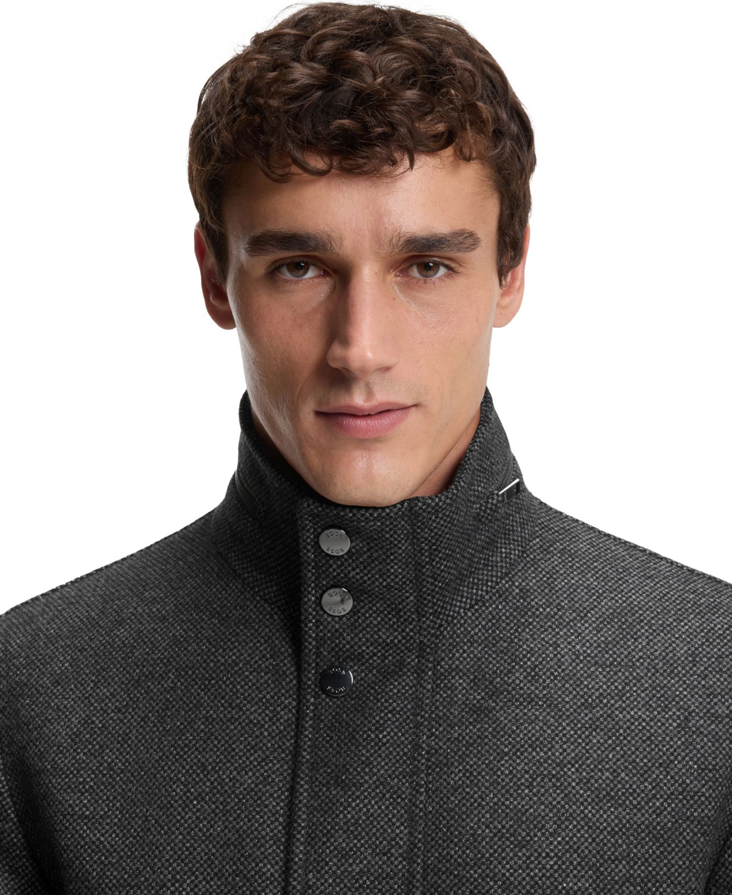 Men's Relaxed-Fit Wool-Blend Coat