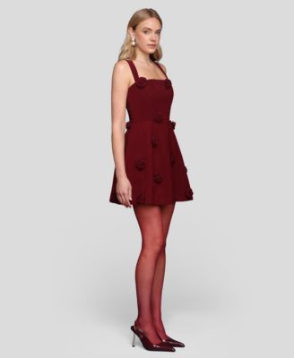 Women's Rosette Fit & Flare Mini Dress