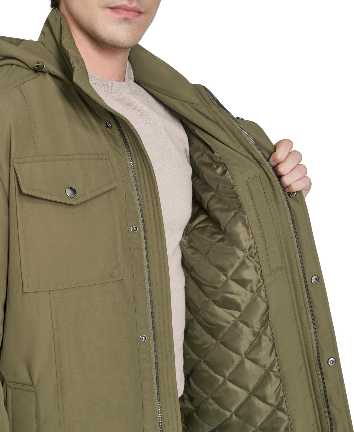 Cole Haan Men's Cotton-touch Nylon Field Jacket In Green
