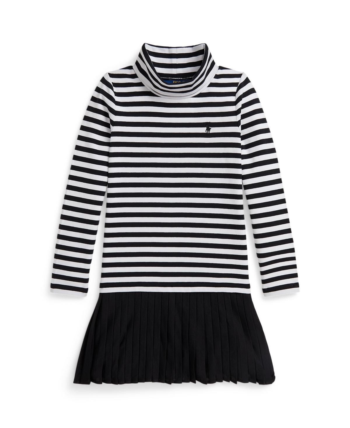 Polo Ralph Lauren Girls 2T-6X Striped Turtle Neck Dress