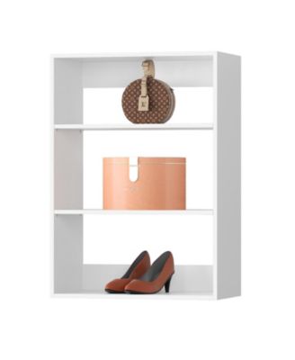 Short Tower Wood Built In Closet Organizer Unit, Wood Closet Organizer Starter Kit, Mounted Closet Systems