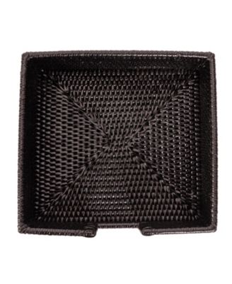 Artifacts Trading Company Handwoven Rattan Luncheon Napkin Holder – Cutout Design Tabletop Organize