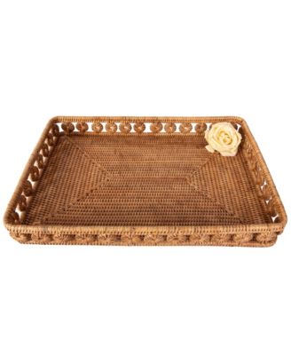 Artifacts Trading Company Rattan 21" Rectangular Tray – Inna Design Serveware