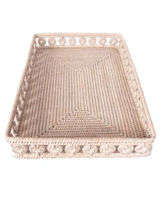 Artifacts Trading Company Artifacts Trading Company Rattan 21" Rectangular Tray – Inna Design Serveware