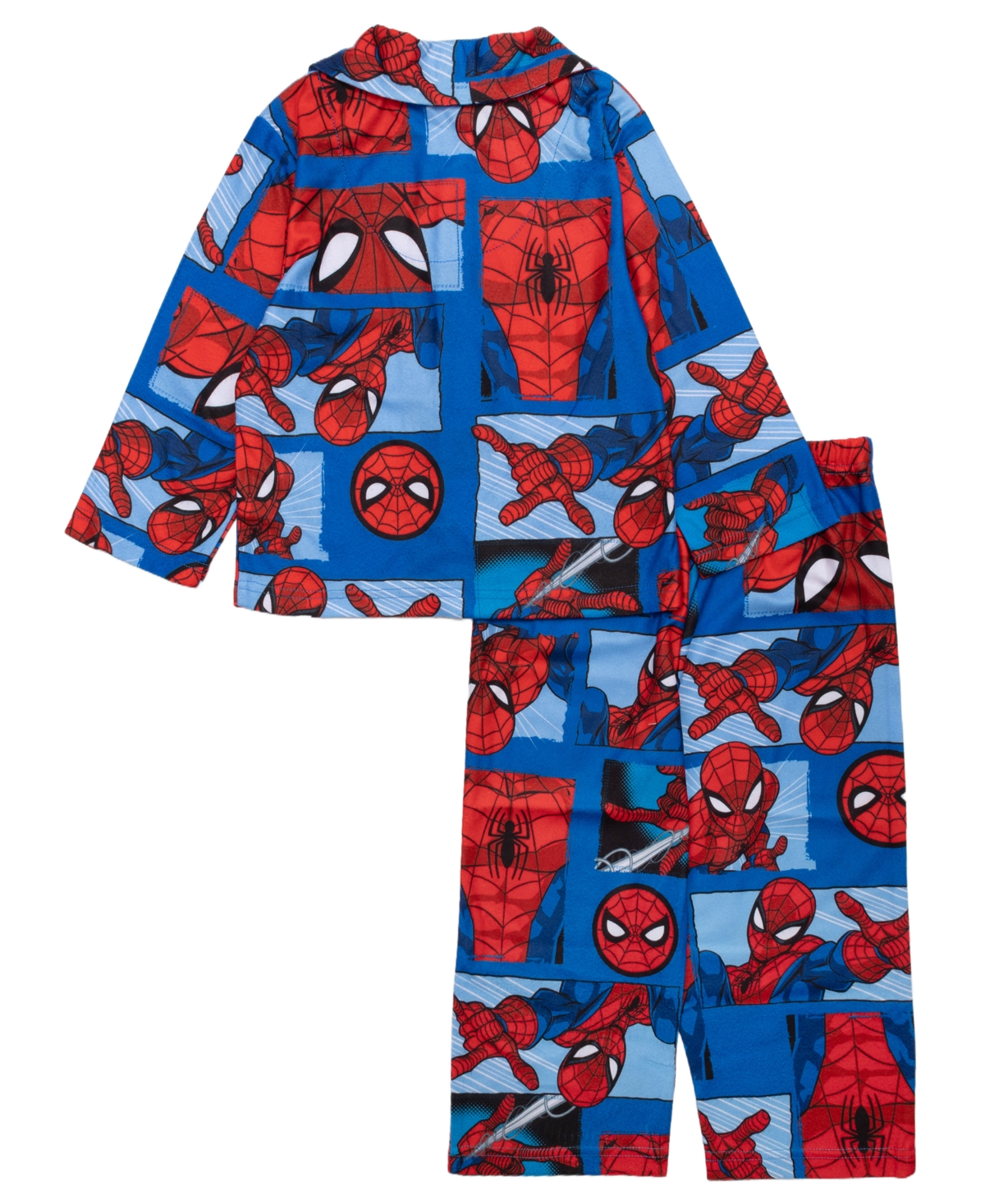 Spider-man Boys Toddler 2t-4t 2-piece Printed Shirt And Pants Pajama Set In Blue