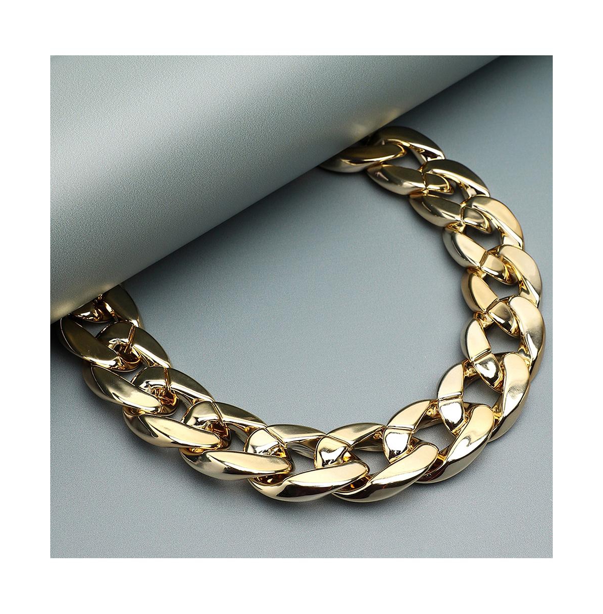 Sohi Women's Metallic Chainlink Necklace