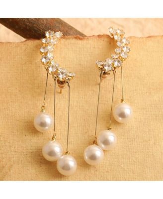 Women's White Drop Earrings