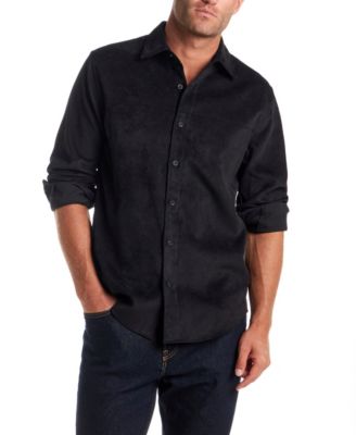 Men's Long-Sleeve Button Down Solid Cord Shirt