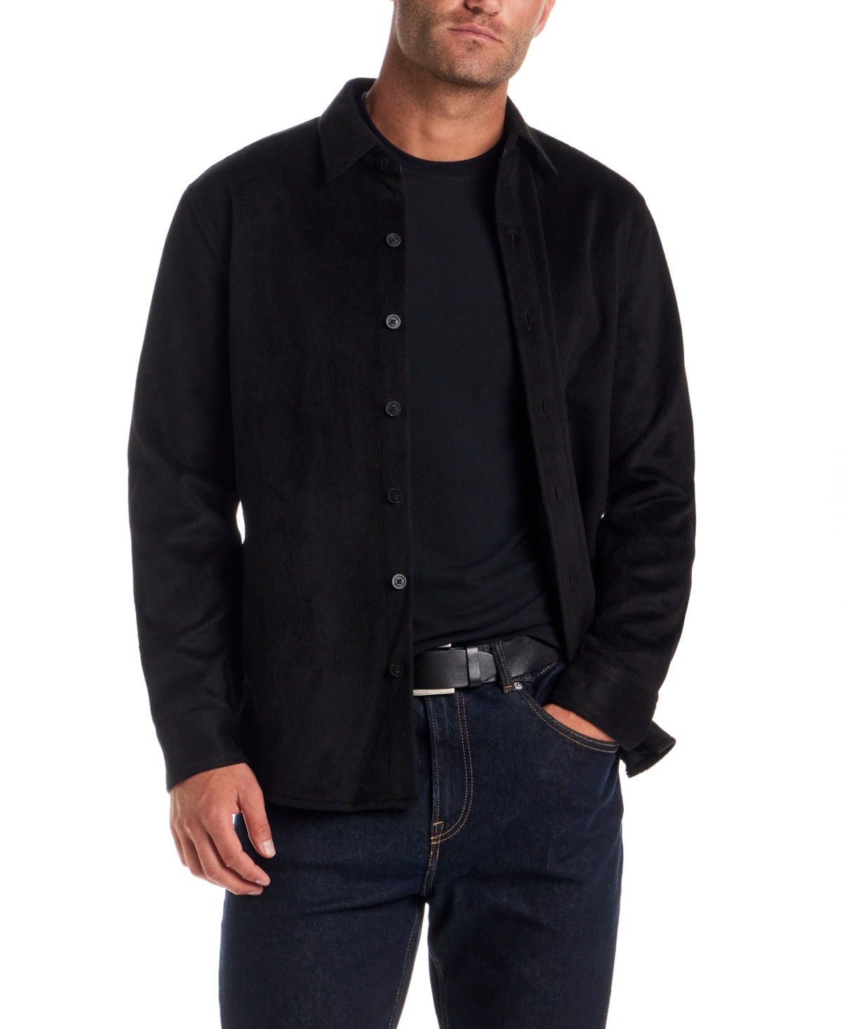 Vintage & Black Men's Long Sleeve Shirt Jacket