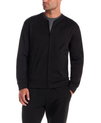 Vintage & Black - Men's Zip-Front Ribbed Bomber Jacket