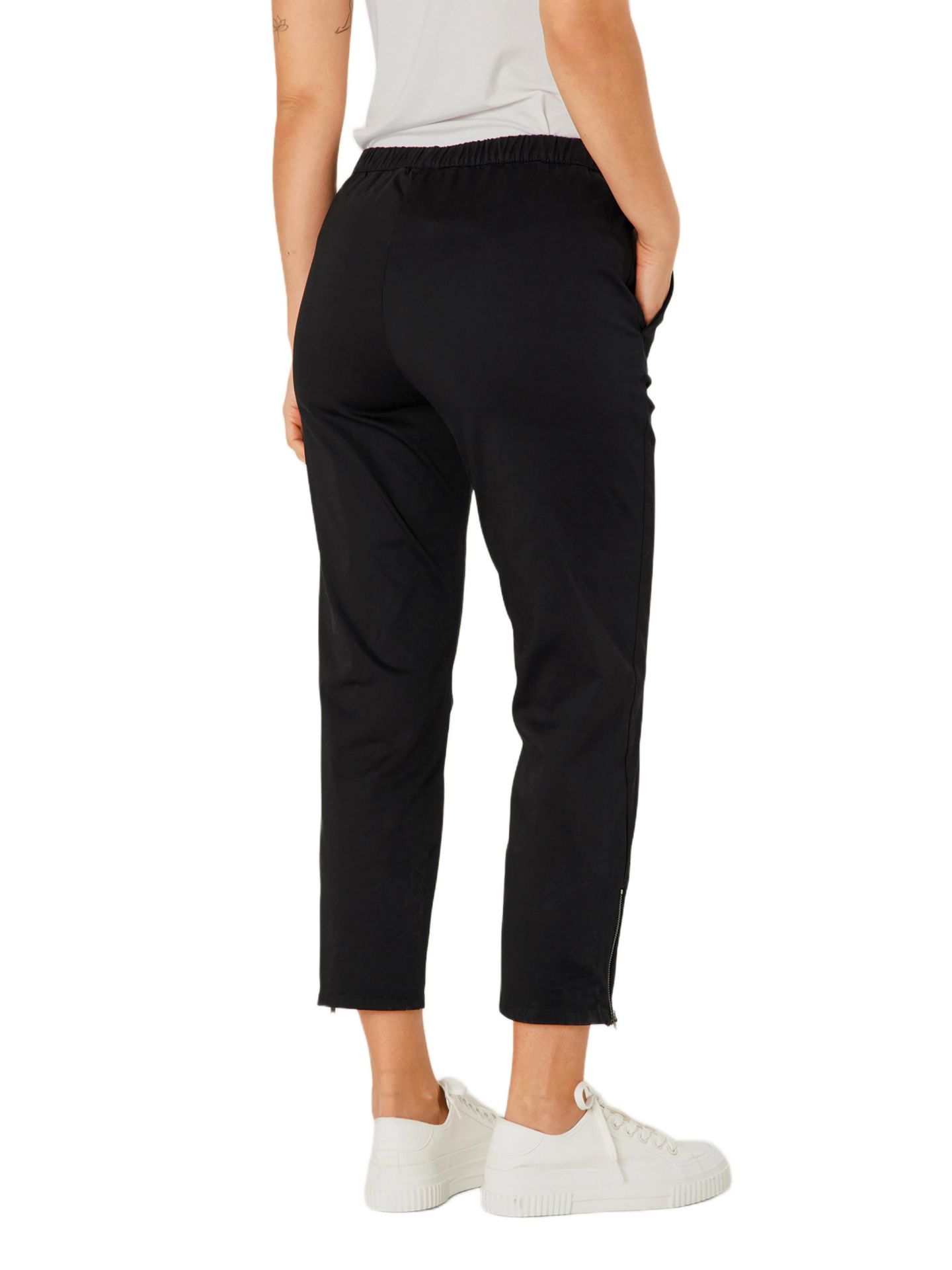Женские брюки Masai Copenhagen MaPadme Elastic Waist Cropped, цвет: Чёрный — фото 3