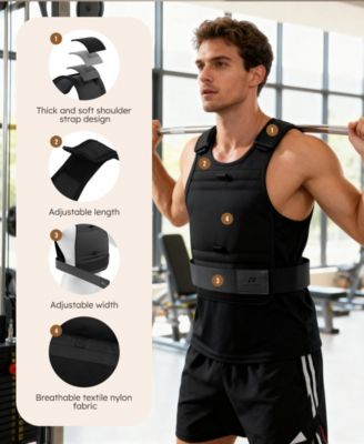 22LB Adjustable Weighted Vest with Removable Weights for Men and Women