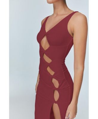 Women's Sara Dress - Elegant Cut-Out Maxi | Event Wear
