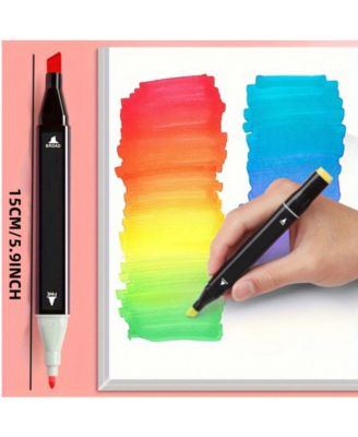 60 Colors Dual Brush Tip Permanent Art Markers, Alcohol Markers, Coloring Marker, For Book Painting Card Making, Christmas Gift For Adults