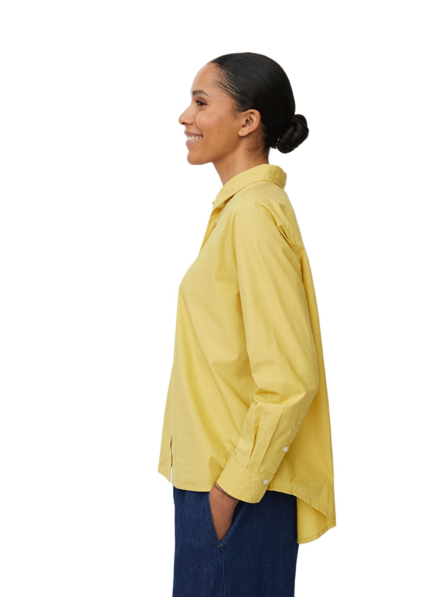 Женская рубашка Masai Copenhagen MaImma Long Sleeve Collared, цвет: Золотой зелёный — фото 3