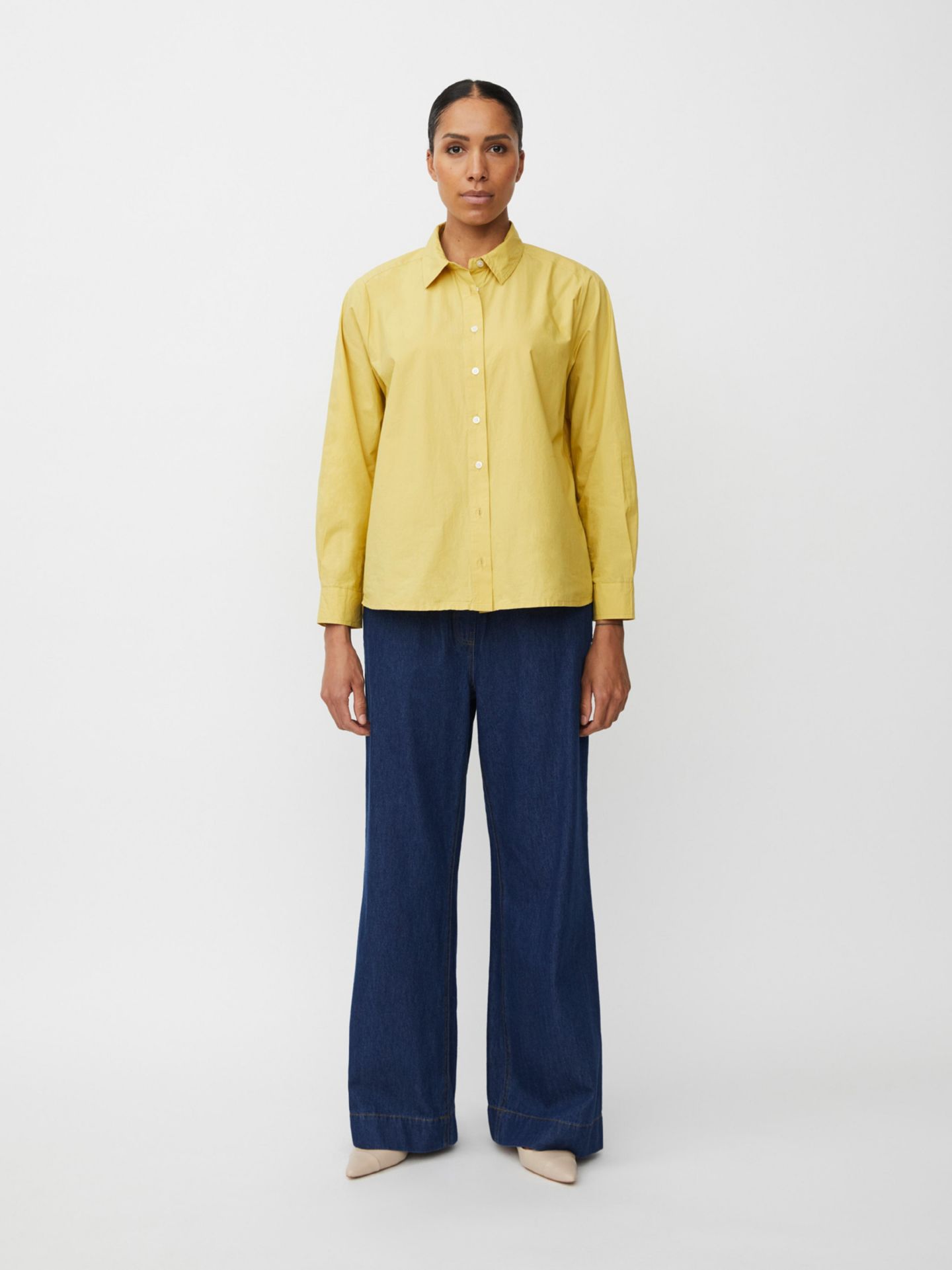 Женская рубашка Masai Copenhagen MaImma Long Sleeve Collared, цвет: Золотой зелёный — фото 8