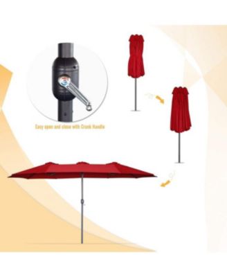 15x9ft Double-Sided Patio Umbrella