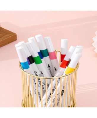 60 Colors Mark Waterproof Quick-Drying Colored Pen Acrylic Markers Set, Waterproof for Glass Rock Painting