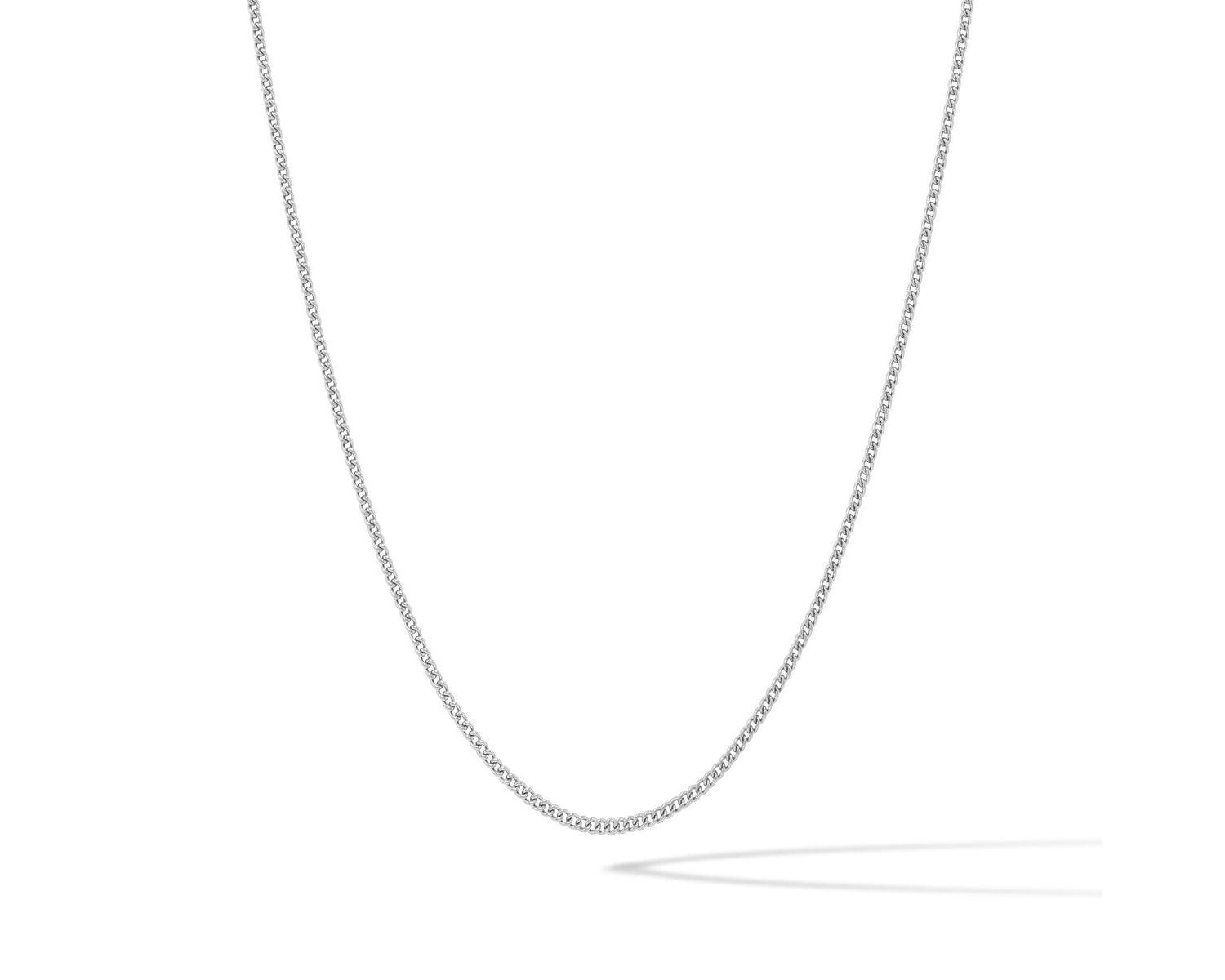 Men's Micro Cuban Chain 2.2mm Silver 22in Chain