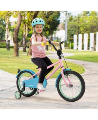 16 Inch Kids Bike with Adjustable Handlebar and Saddle, Pink