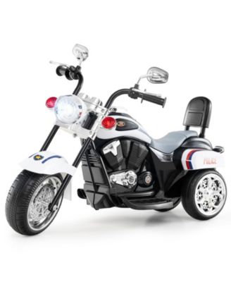 6V Electric Kids Motorcycle 3-Wheel Ride On Toy w/ Adjustable Headlight