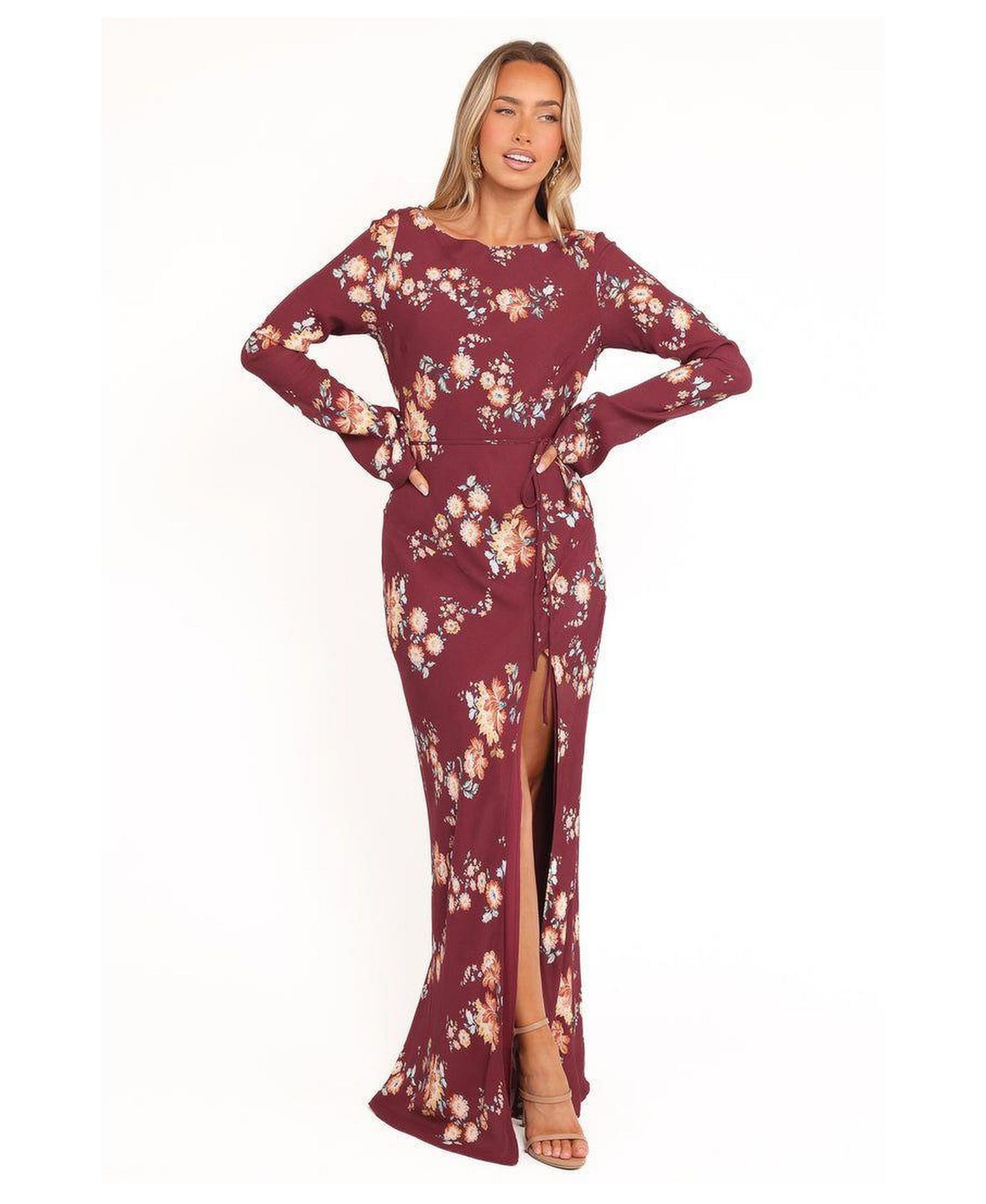 Women's Alima Maxi Dress - Berry Floral