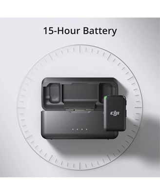 Mic (2 TX + 1 RX + Charging Case), Wireless Lavalier Microphone, 820 ft.)Range, 15hr Battery, Wireless Microphone for PC, iPhone, Android