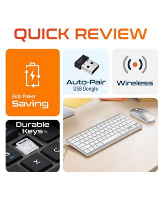 KB35 Wireless Keyboard & Mouse Combo, 2.4GHz, Noiseless (DKMKITMIN35)