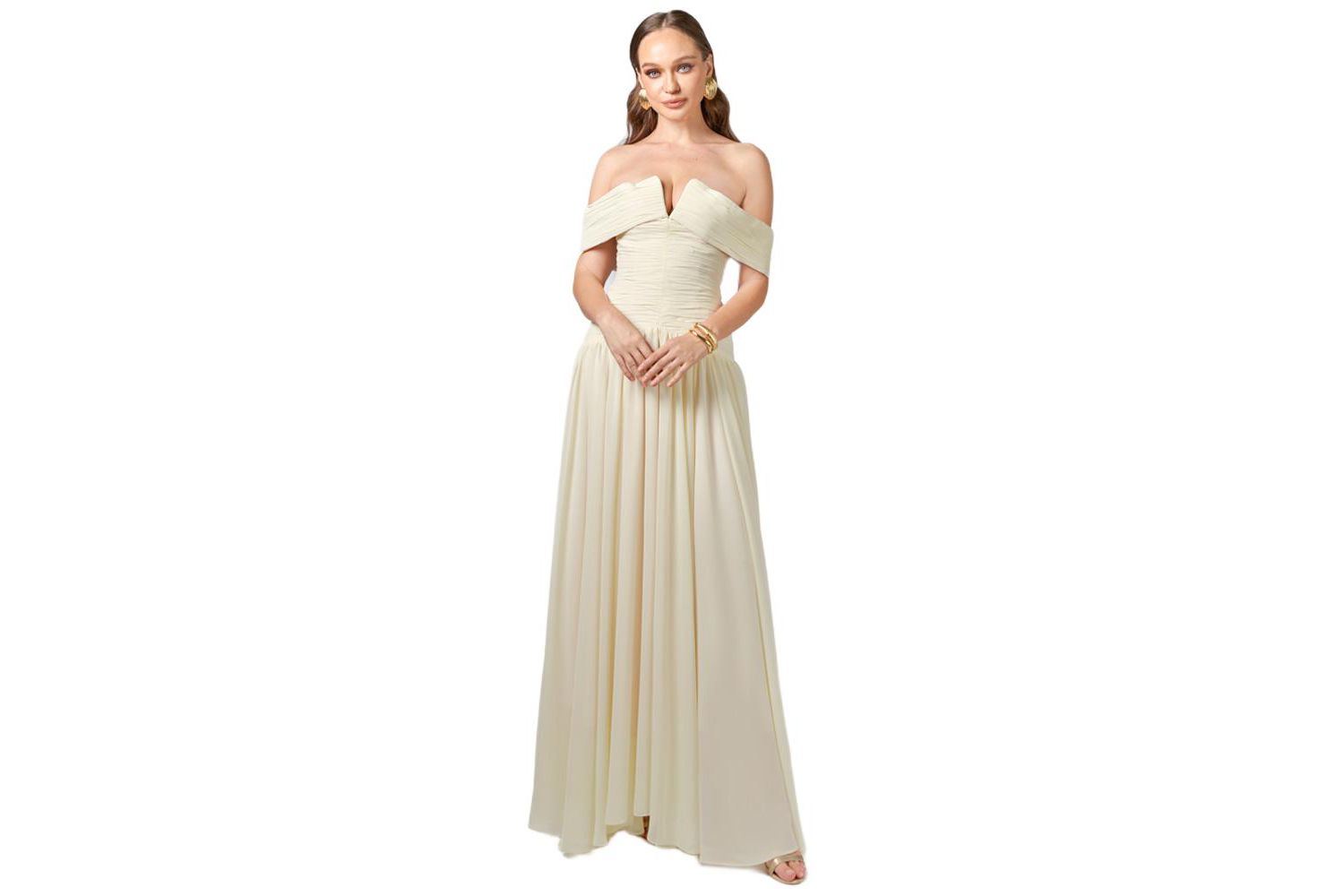Women's Keecia Off Shoulder Chiffon Gown