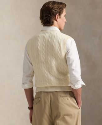 Men's Cable-Knit Wool-Cashmere Sweater Vest