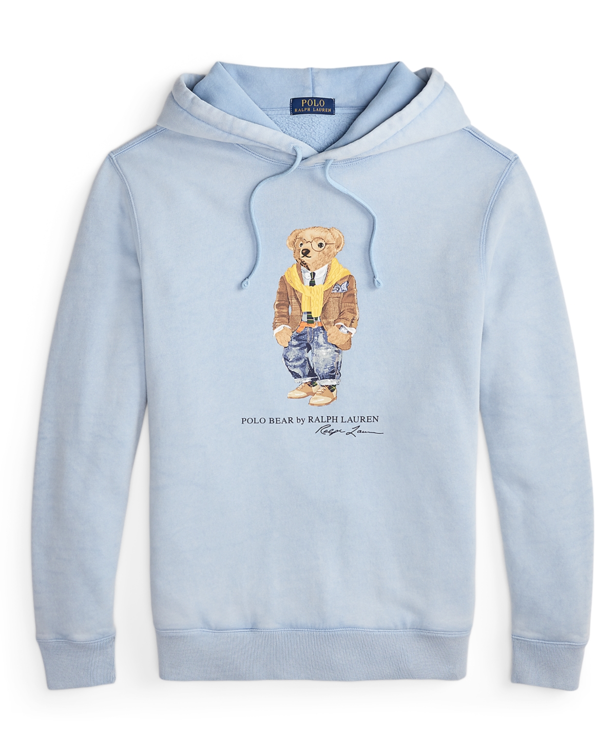 Polo Ralph Lauren Men's Bear Garment-Dyed Fleece Hoodie Sweatshirt