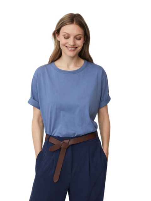 Женская футболка Masai Copenhagen MaDoreann Short Sleeve Crew Neck, цвет: Синий
