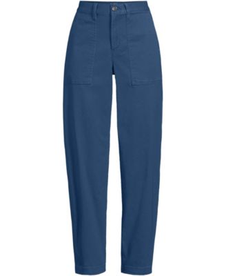 Women's Chino High Rise Barrel Leg Utility Ankle Pants