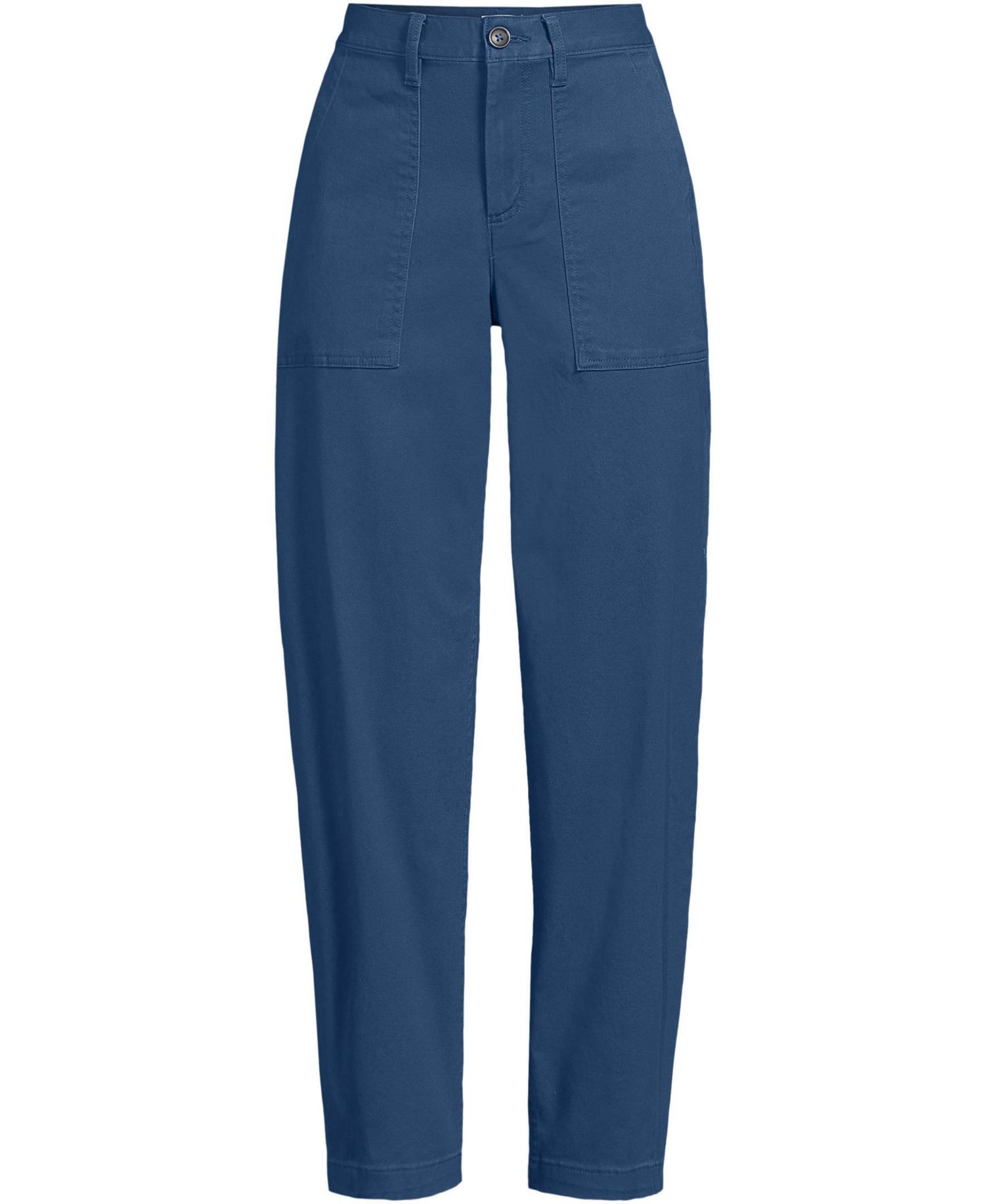 Women's Chino High Rise Barrel Leg Utility Ankle Pants