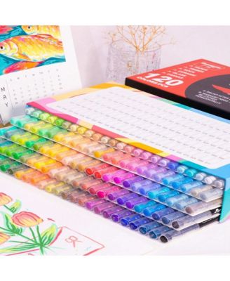 12 Colors Direct Liquid Acrylic Marker Pens, Drawing Drawing Color Soft-Head Marker, Waterproof Body Painting Brush for Students