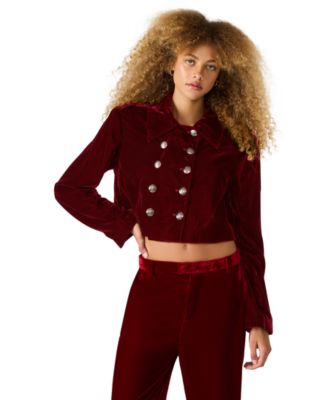 Steve Madden - Women's Tonia Long Sleeve Velvet Blazer